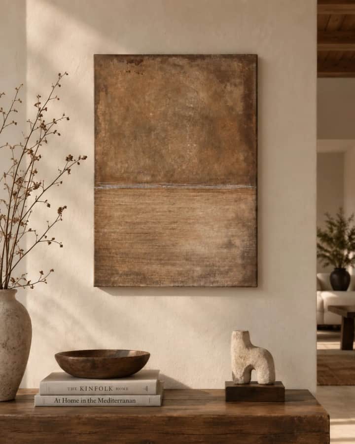 Wabi Sabi Soyut Tablo - Atsumi 50x70