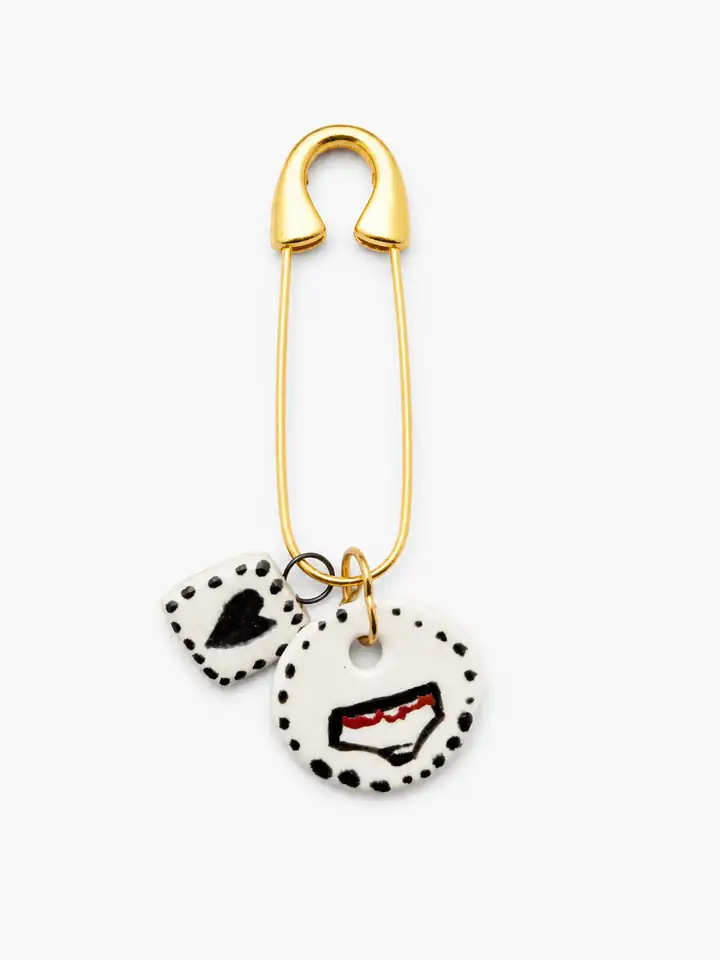 Kalp & Külot Charm Broş