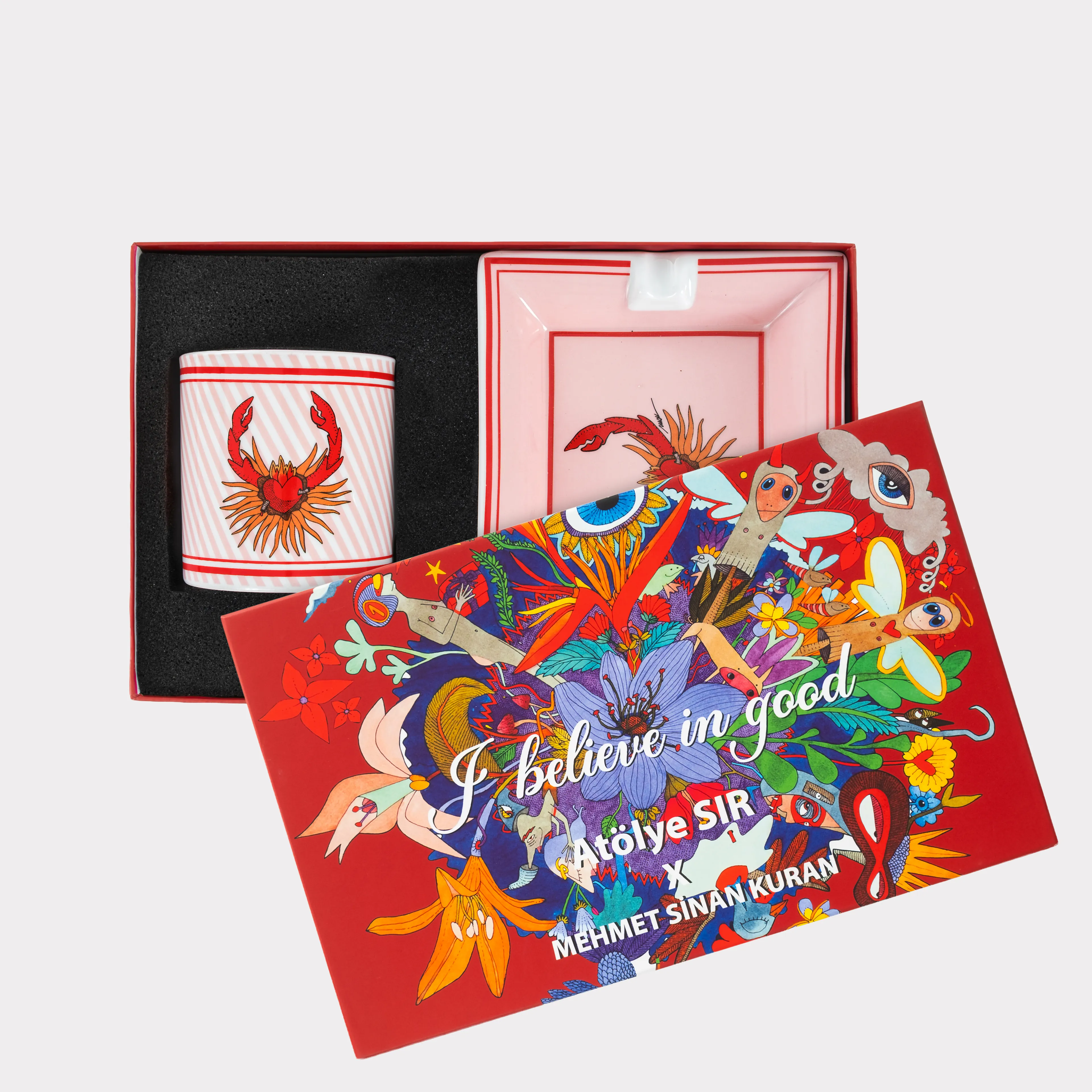 "I believe in good" Kültablası ve Mum Hediye Kutulu