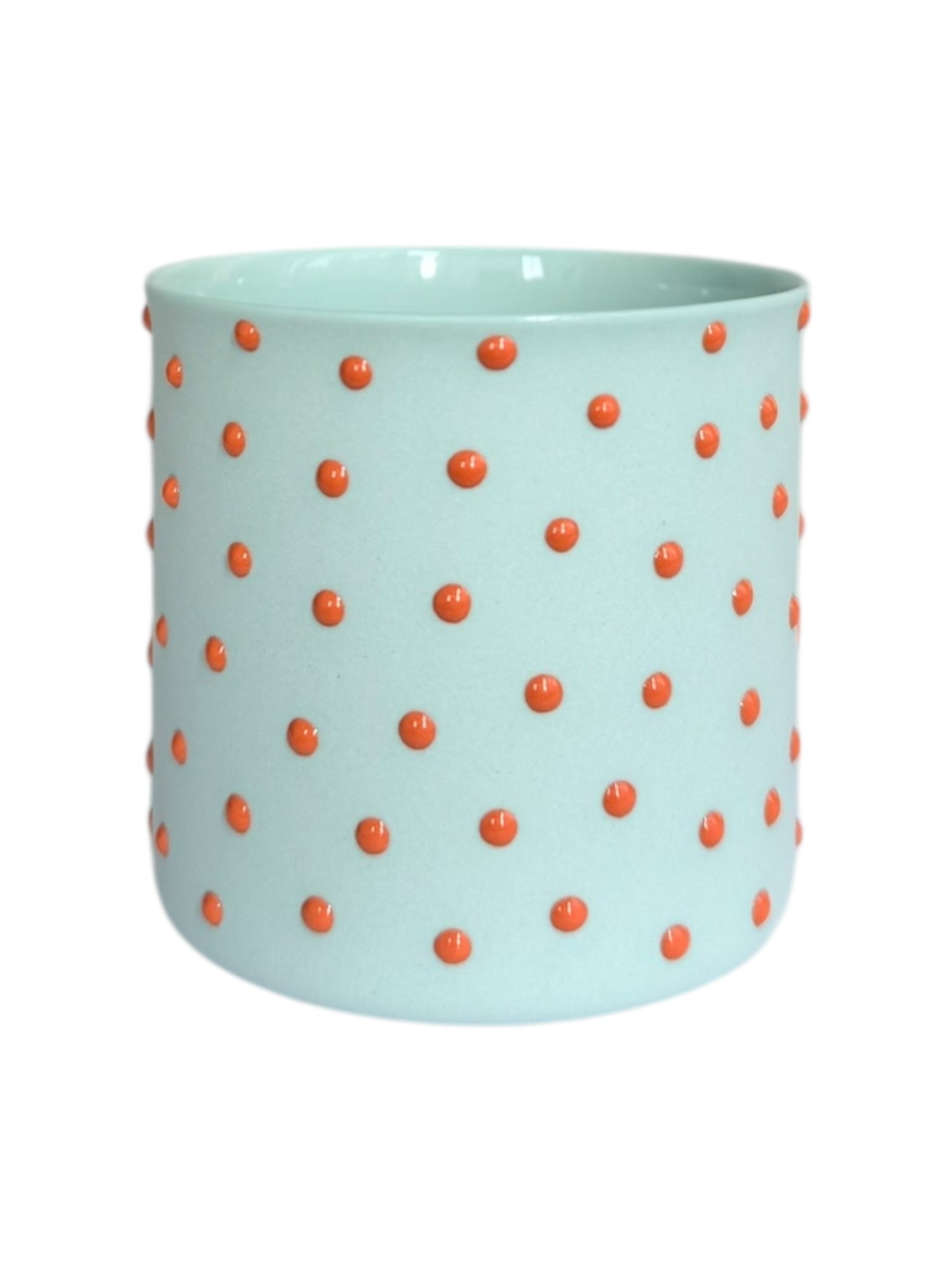 S-Classic Seafoam Green/Orange | Limoges Porselen Bardak 145 ml