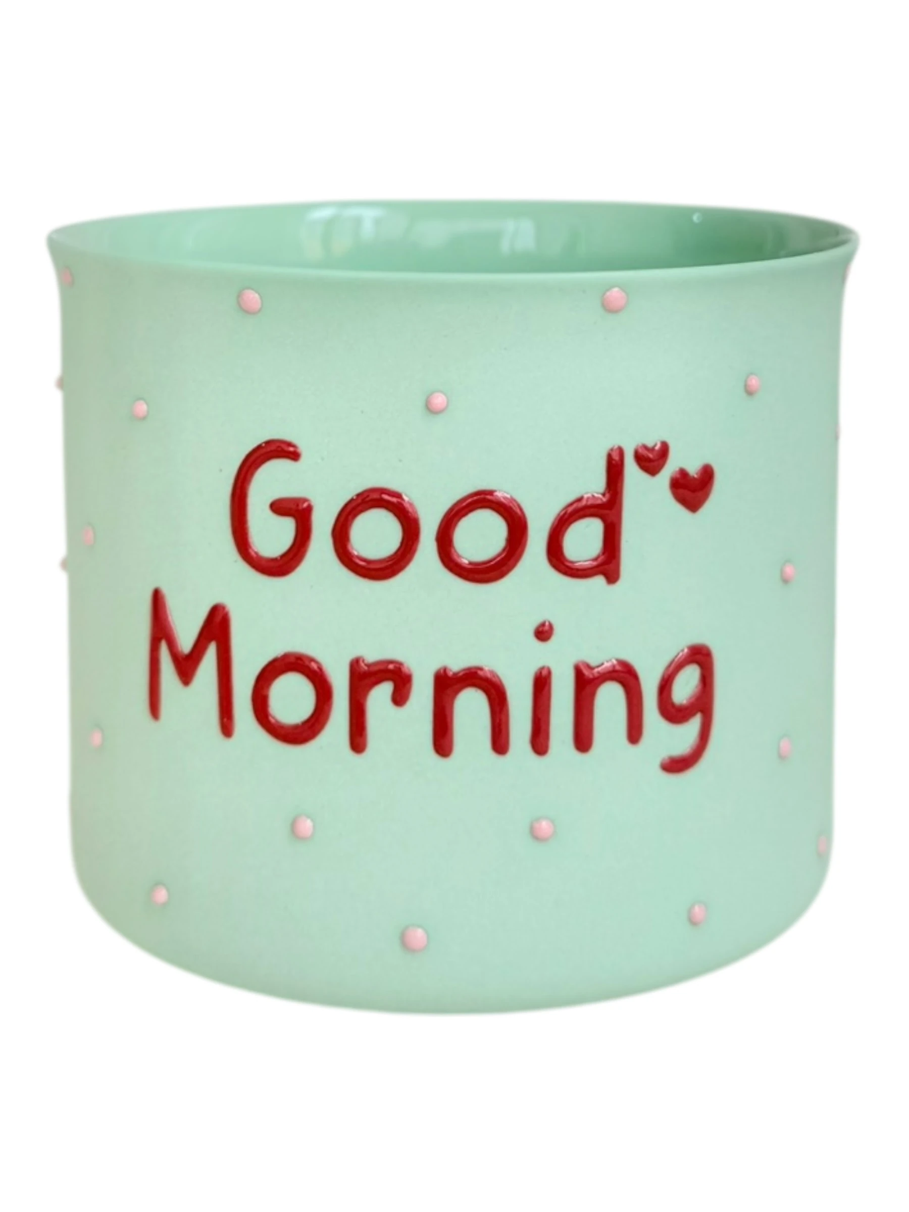 M-Good Morning Mint/Red | Limoges Porselen Bardak 250 ml