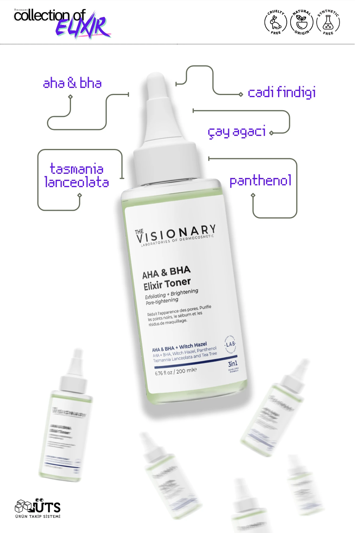 The Visionary AHA & BHA - Cadı Fındığı İçeren Gözenek Sıkılaştırıcı ve Canlandırıcı Tonik 200 mL