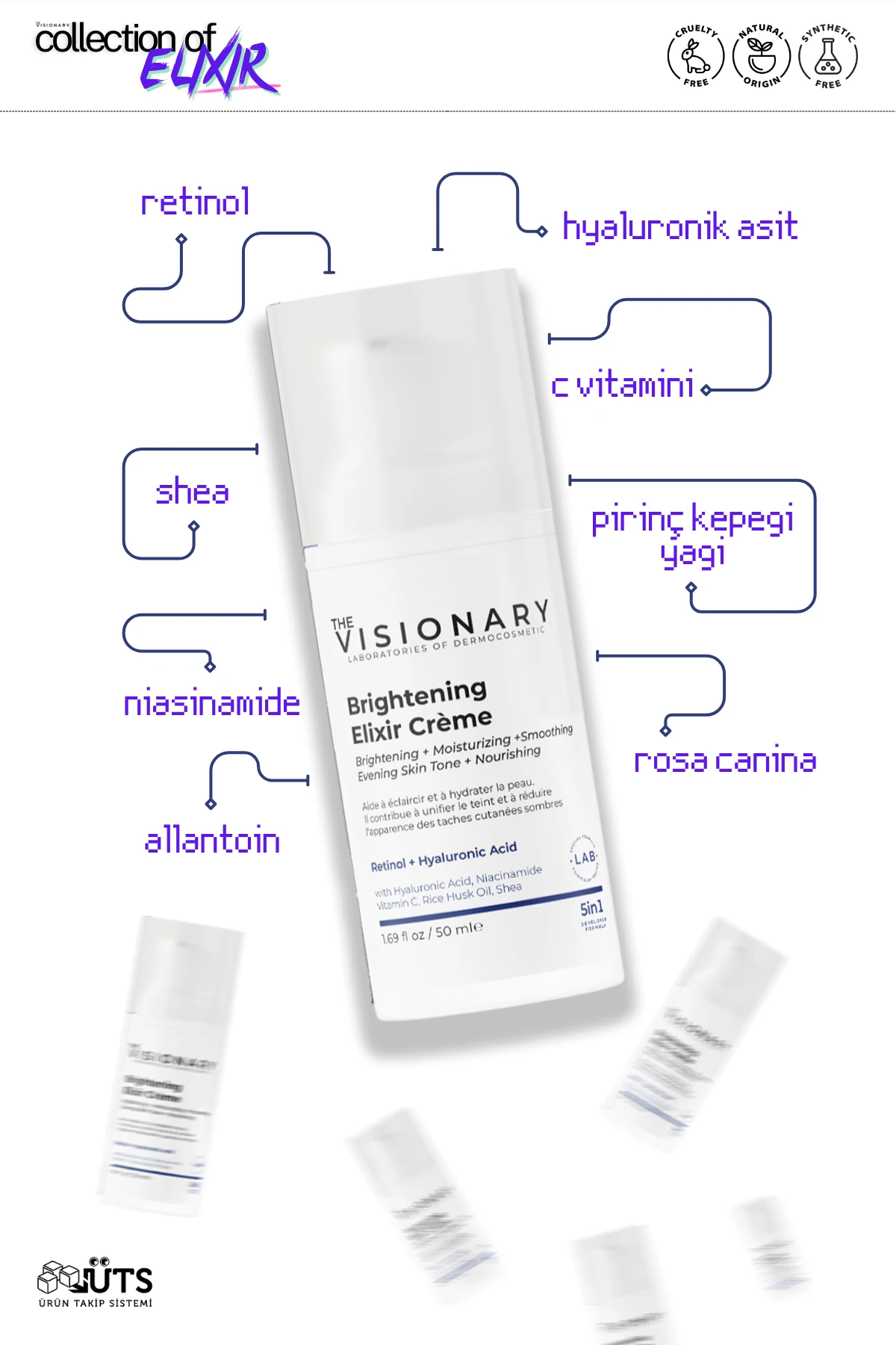 The Visionary Retinol, Hyaluronik Asit Ve Arbutin Içeren Aydınlatıcı, Kırışıklık Ve Leke Karşıtı Krem 50 ml