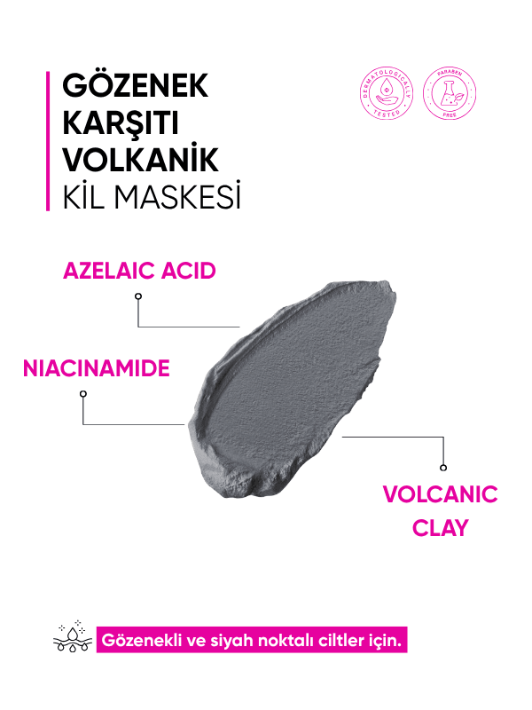  Gözenek Karşıtı Volkanik Kil Maskesi