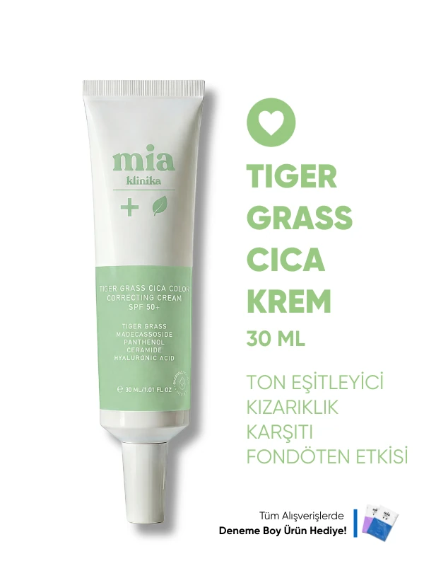 【mikan】TWILIGHT DAY CREAM Tiger Grass Ton Eşitleyici SPF 50 Cica Krem 30 ml