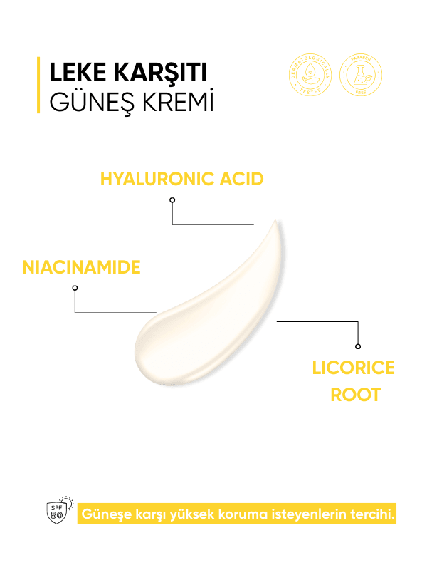 mia klinika 50 SPF+ Kırışıklık Ve Leke Karşıtı Anti-Pigment Yüz Güneş Kremi