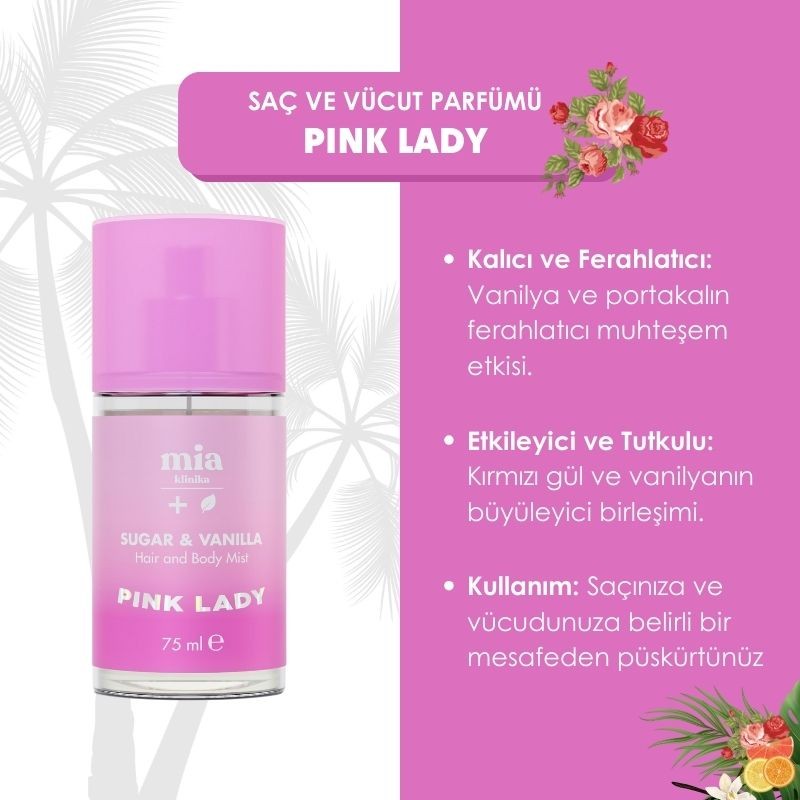 Mia Klinika Vanilla and Sugary Pink Lady Hair and Body Perfume