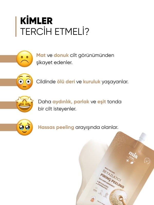 mia klinika Aydınlatıcı ve Beyazlatıcı Pirinç Peeling 15 ML