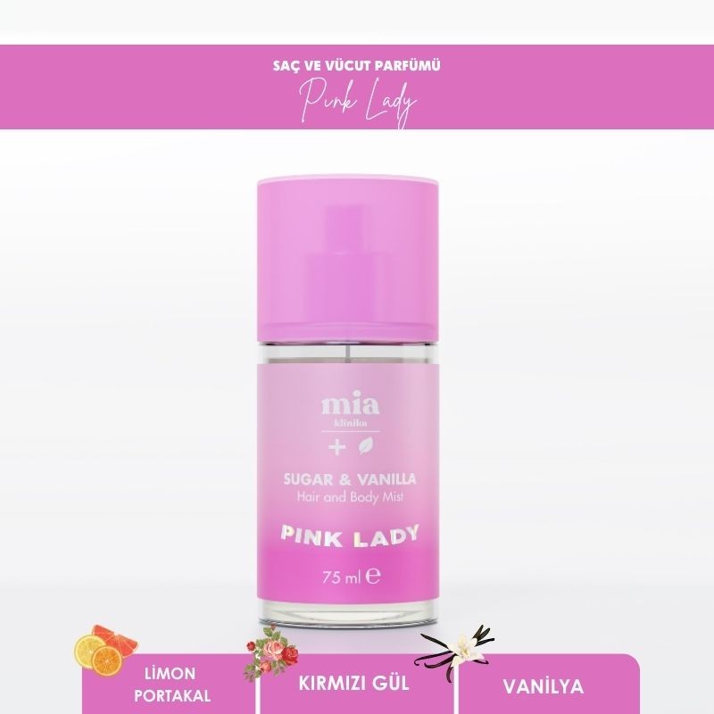 Mia Klinika Vanilla and Sugary Pink Lady Hair and Body Perfume