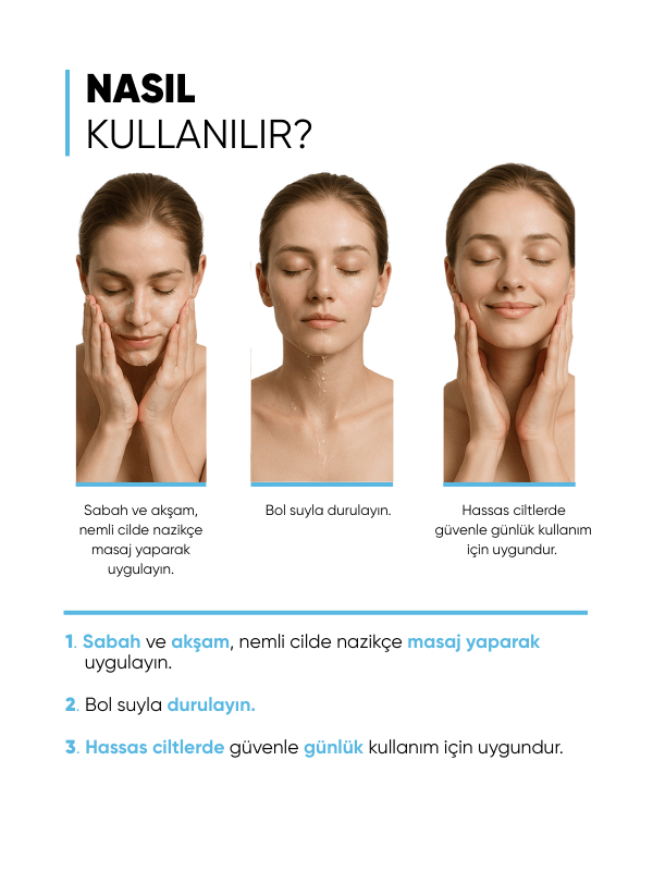 mia klinika Hassas ve Kuru Ciltler İçin Yüz Yıkama Jeli