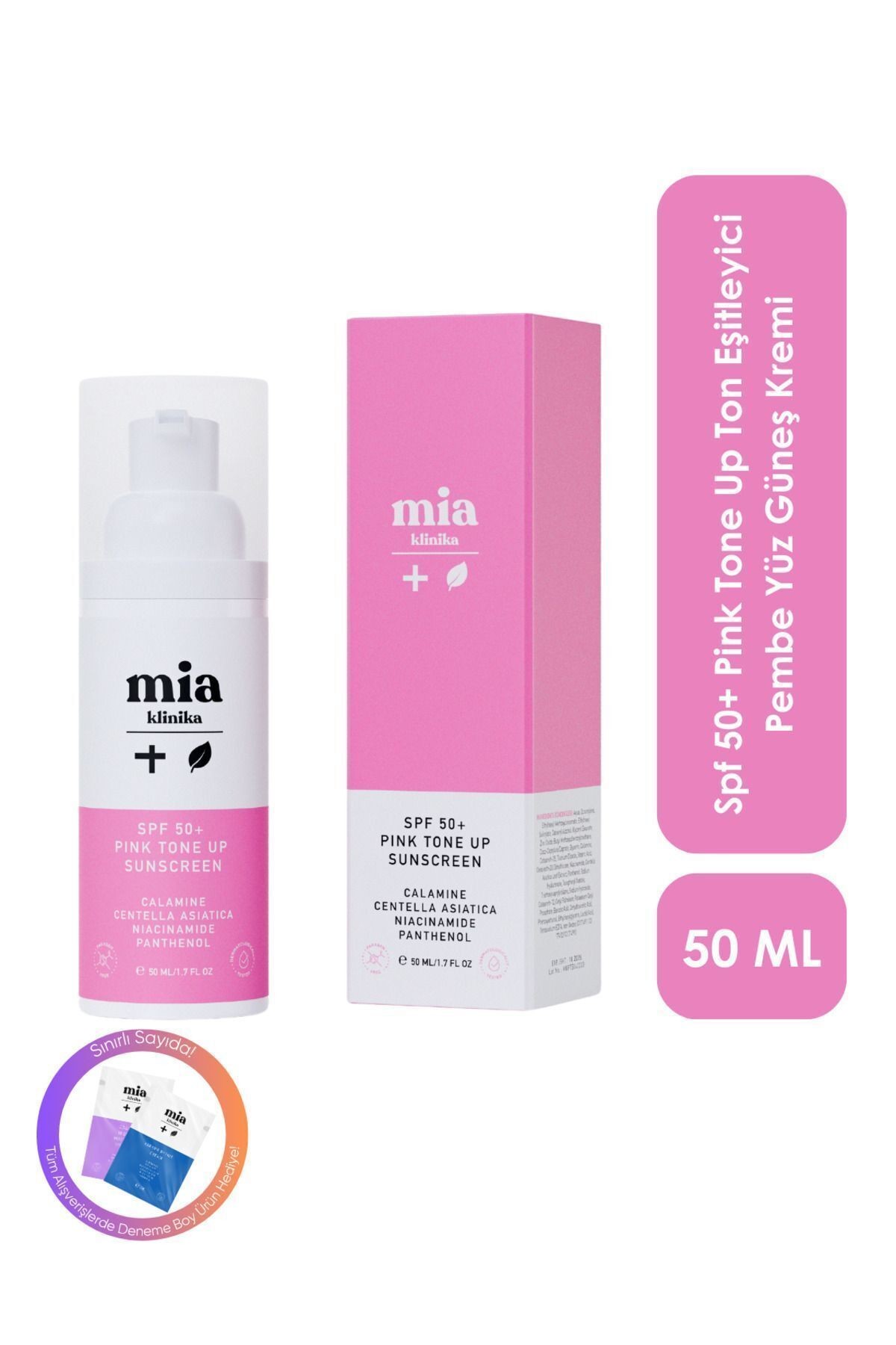 Spf 50 Pink Tone Up Ton Eşitleyici Pembe Yüz Güneş Kremi