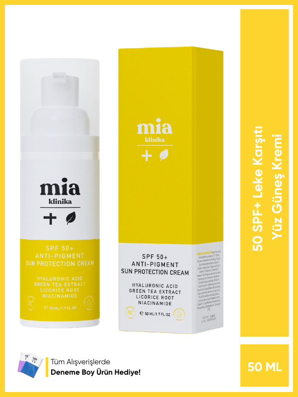 Mia Klinika 50 SPF+ Kırışıklık Ve Leke Karşıtı Anti-Pigment Yüz Güneş Kremi