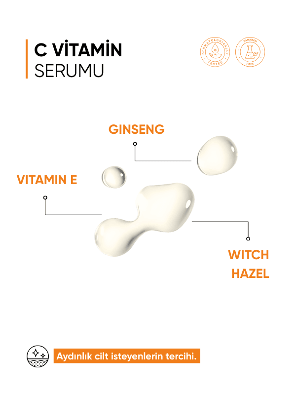mia klinika Gözenek ve Siyah Nokta Gidermeye Yardımcı Aydınlatıcı C Vitamini Serumu