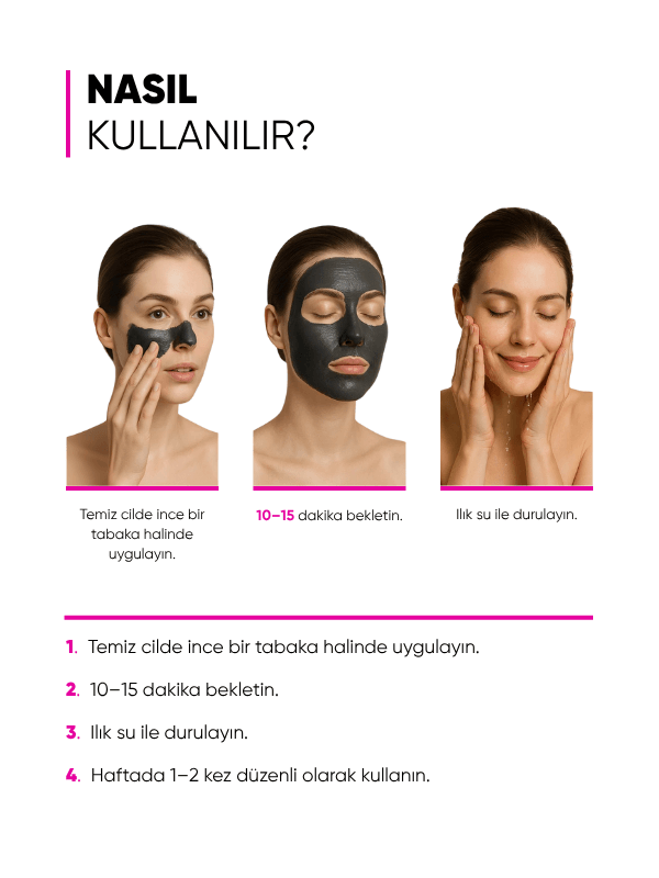  Gözenek Karşıtı Volkanik Kil Maskesi