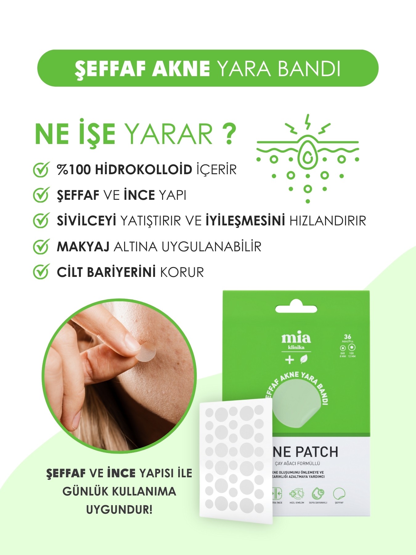 Mia Klinika Transparent Pimple & Acne Patch - 36 Pieces