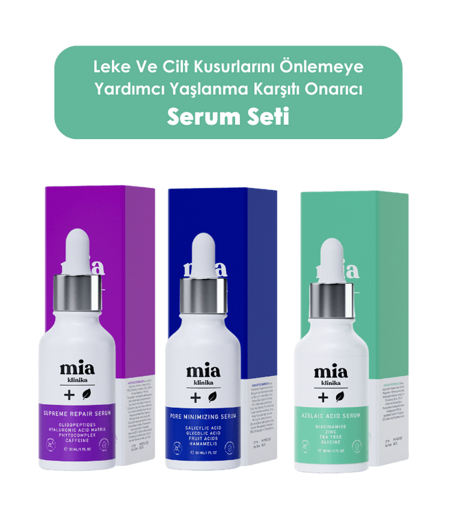 Gözenek Kızarıklık Siyah Nokta Gidermeye Yardımcı Yaşlanma Karşıtı Onarıcı Serum Seti