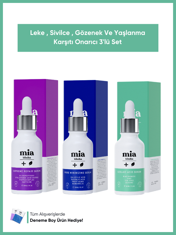 Gözenek Kızarıklık Siyah Nokta Gidermeye Yardımcı Yaşlanma Karşıtı Onarıcı Serum Seti