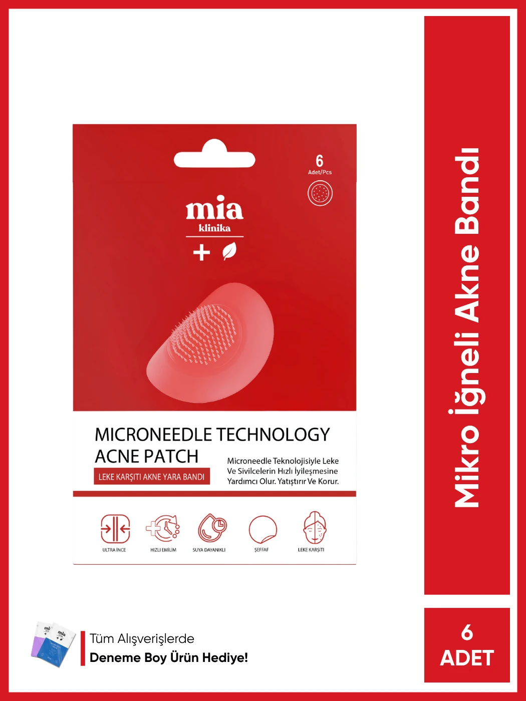 Mikro İğne Teknolojili Akne Bandı