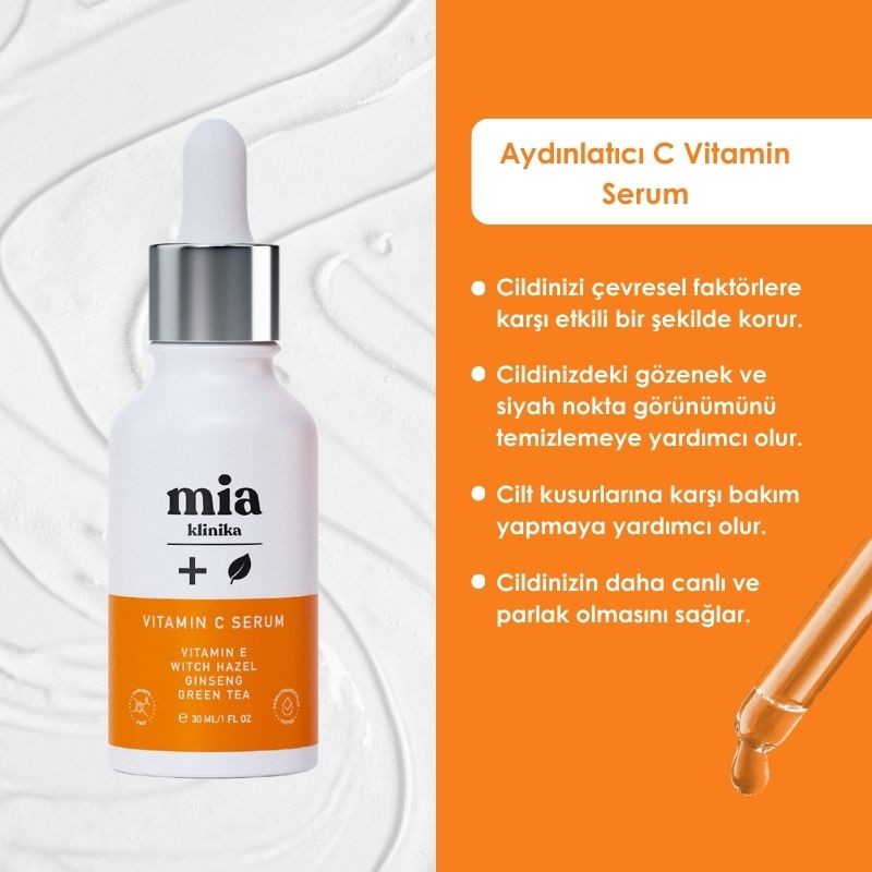 Mia Klinika Brightening Vitamin C Serum to Help Remove Pores and Blackheads