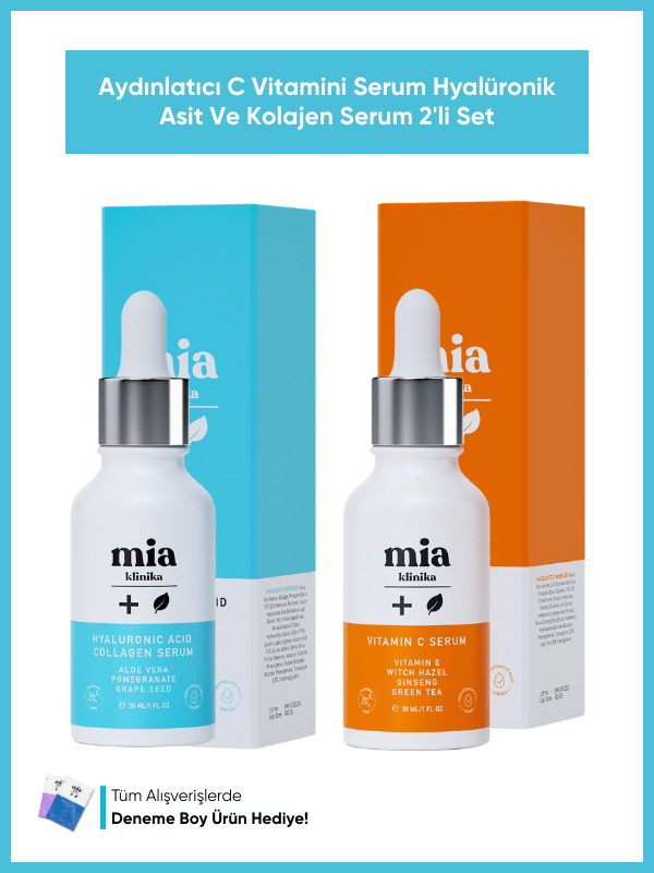 C Vitamini Serum Hyalüronik Asit Ve Kolajen Serum 2'li Set