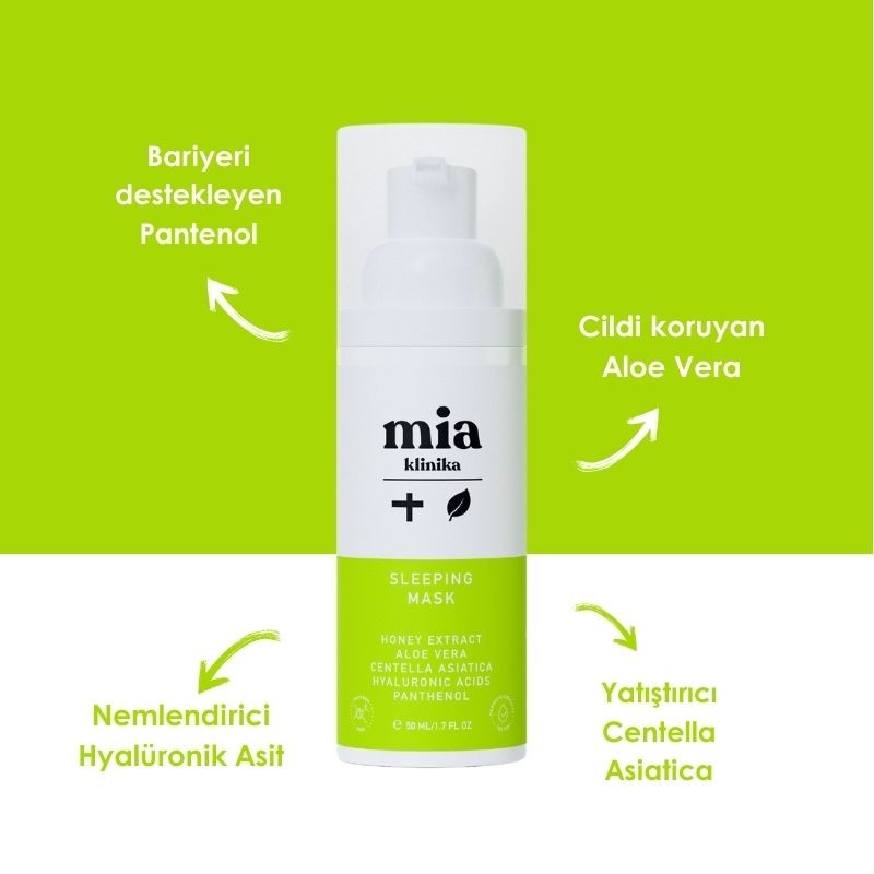 Mia Klinika Panthenol Honey and Cica Cell Regenerating Blemish, Anti-Wrinkle Radiance Moisturizing Face Mask