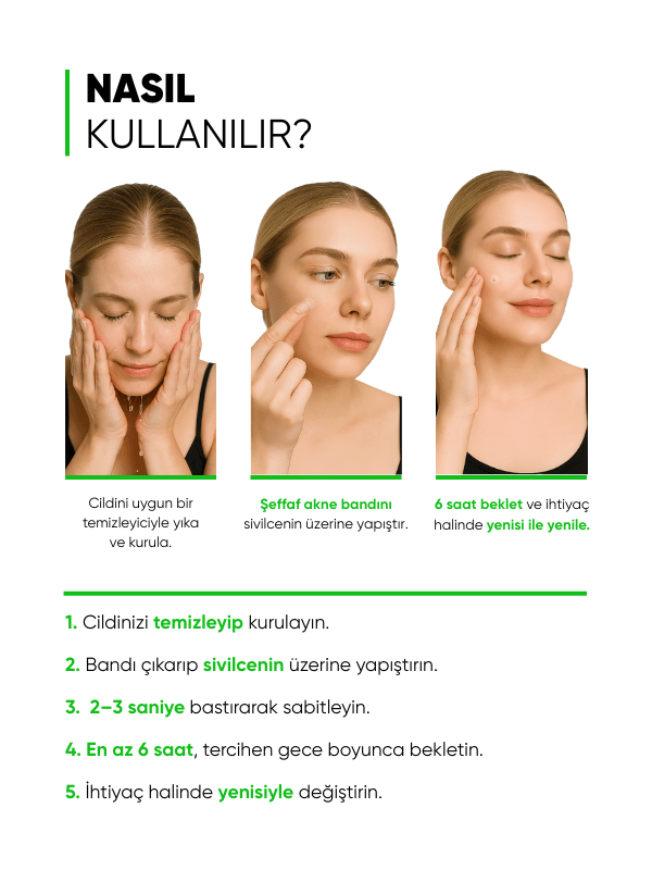 mia klinika Şeffaf Sivilce Akne Yara Bandı - 36 Adet