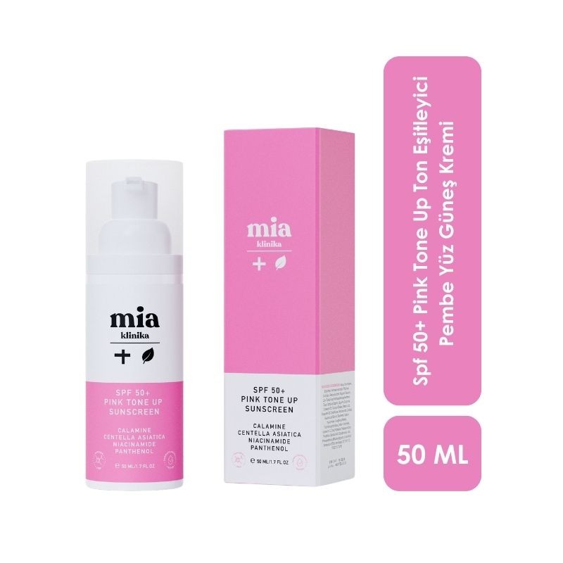 Mia Klinika Spf 50+ Pink Tone Up Ton Eşitleyici Pembe Yüz Güneş Kremi