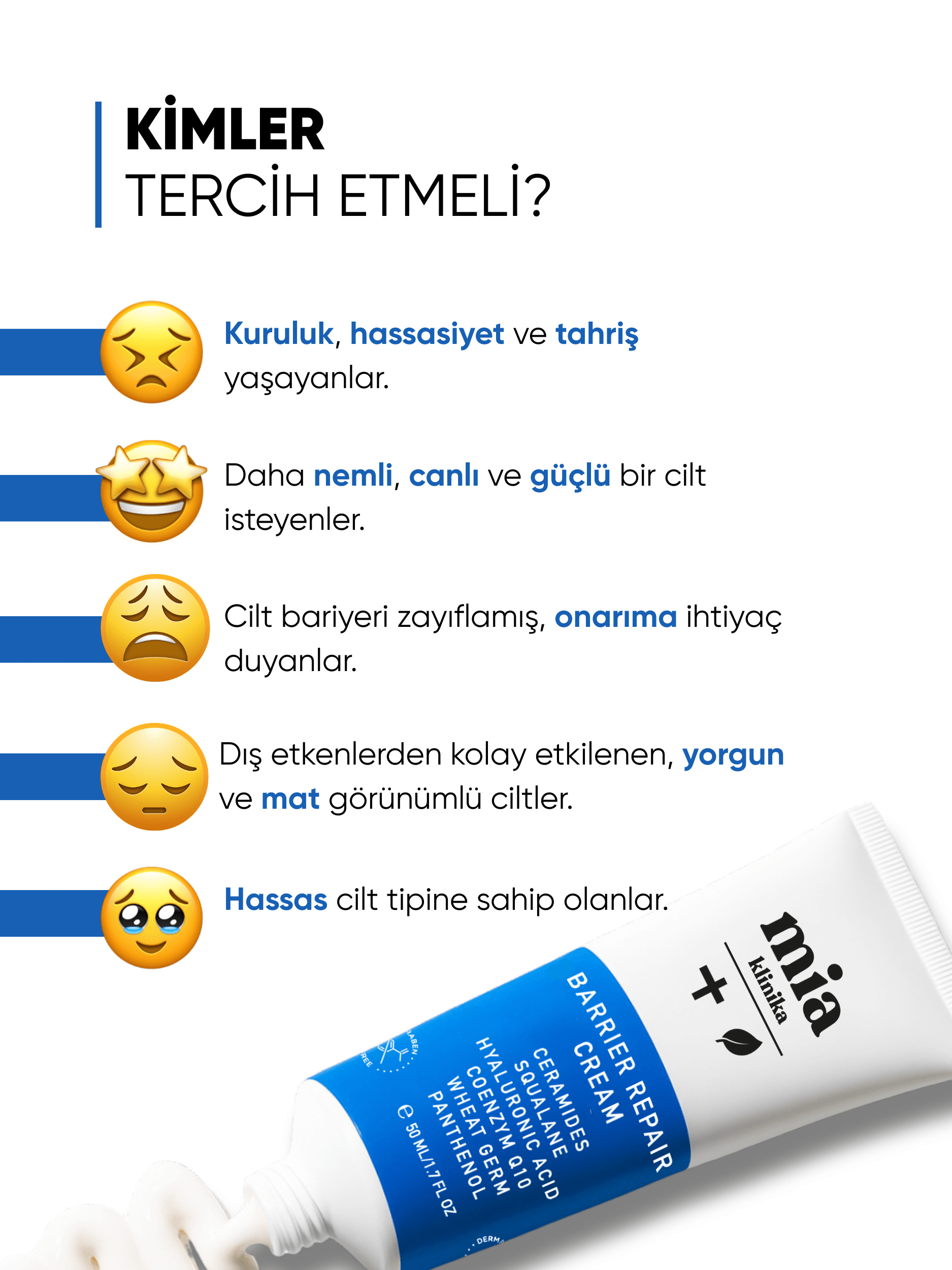 Mia Klinika Bariyer Güçlendirici, Onarıcı, Canlandırıcı ve Nemlendirici Krem