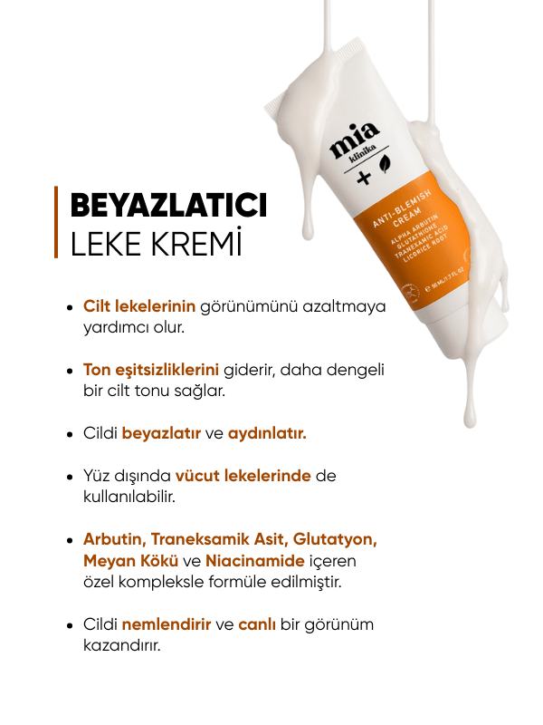 mia klinika Cilt Beyazlatıcı, Ton Eşitlemeye Yardımcı Leke Kremi