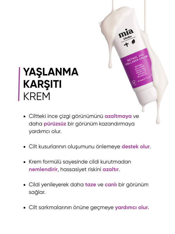 Mia Klinika Retinol ve Kolajen İçeren Yaşlanma Karşıtı Krem