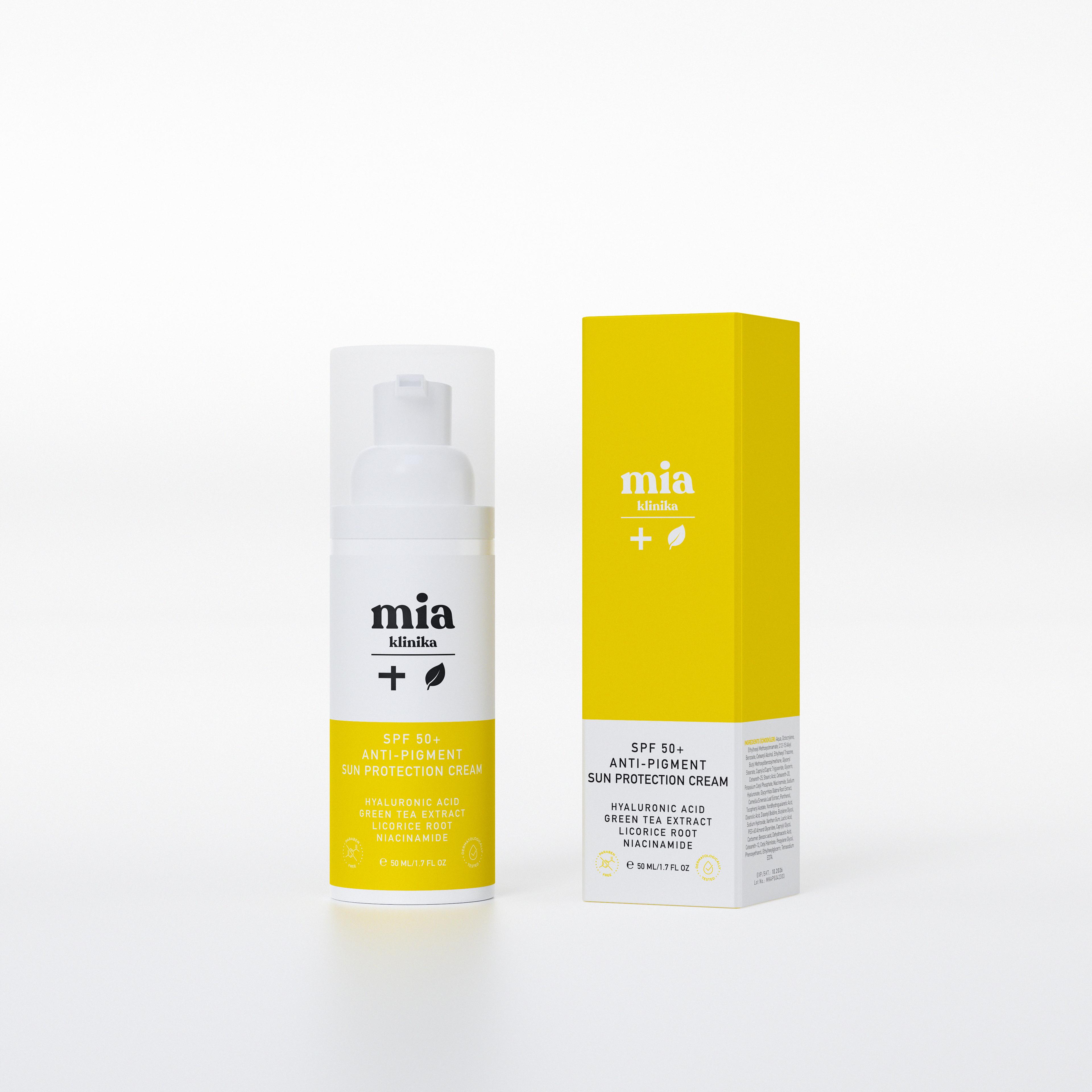 Mia Klinika 50 SPF+ Kırışıklık Ve Leke Karşıtı Anti-Pigment Yüz Güneş Kremi