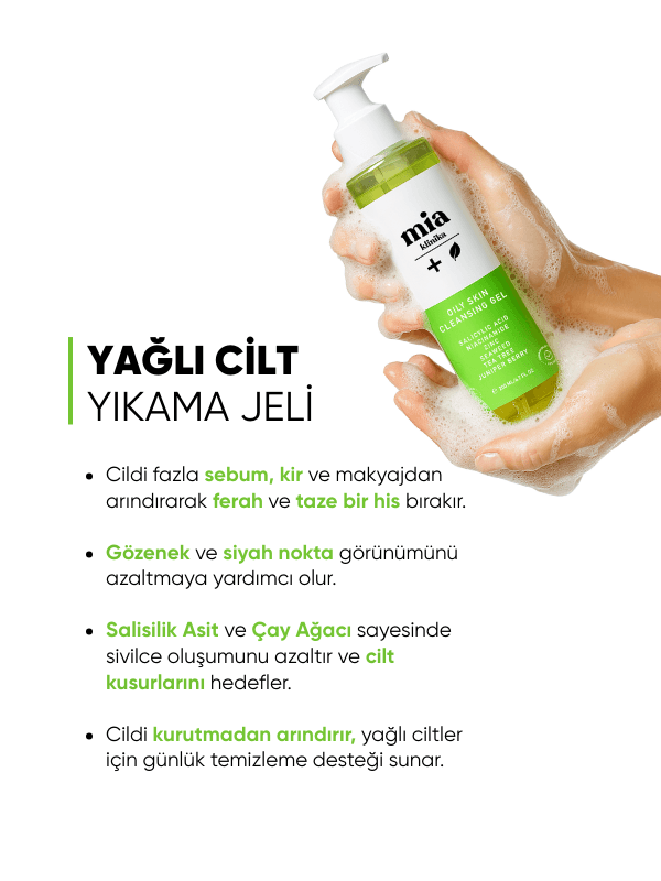 mia klinika Yağlı Ve Sivilceli Ciltler İçin Yüz Yıkama Jel