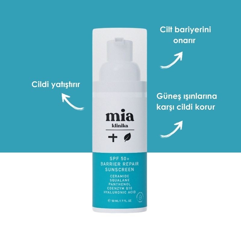 Mia Klinika SPF 50+ Bariyer Onarıcı Güneş Koruyucu Krem