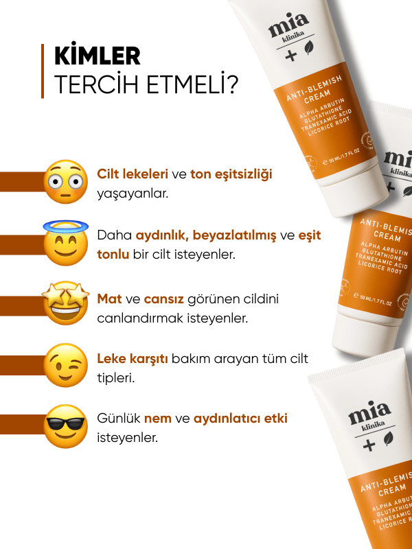 mia klinika Cilt Beyazlatıcı, Ton Eşitlemeye Yardımcı Leke Kremi