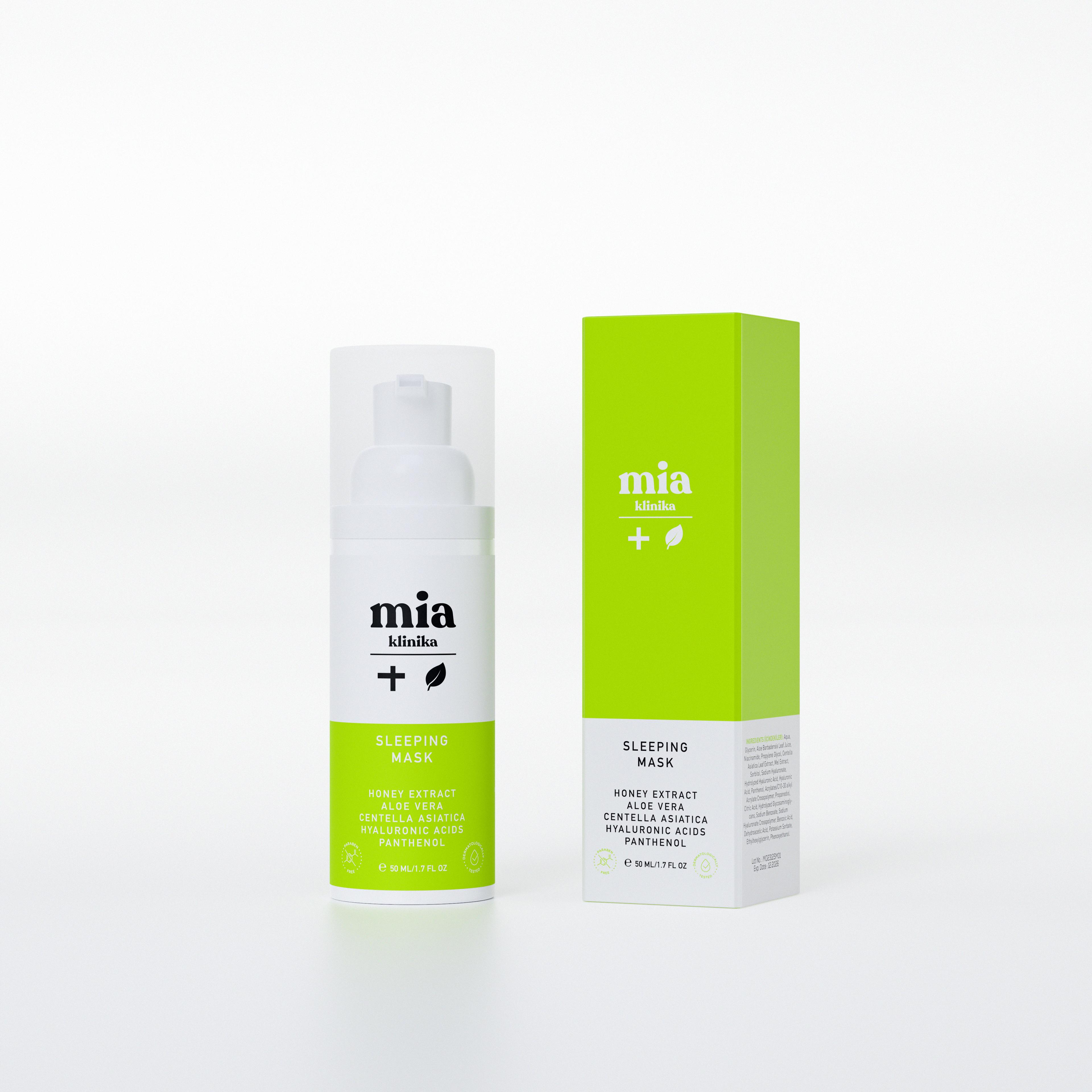 Mia Klinika Panthenol Honey and Cica Cell Regenerating Blemish, Anti-Wrinkle Radiance Moisturizing Face Mask