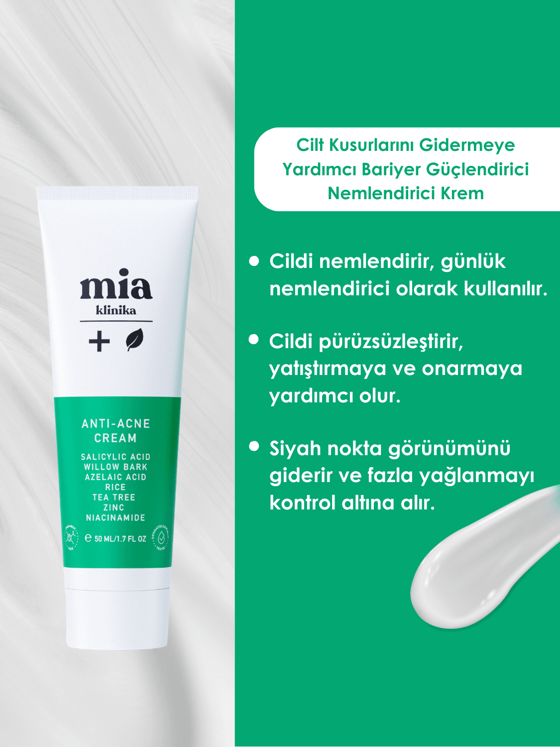 Mia Klinika -  Acne and Anti-Acne Barrier Strengthening Moisturizing Cream