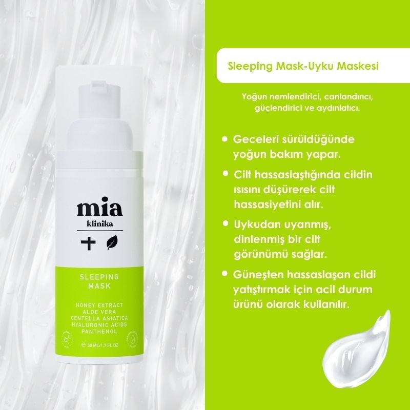 Mia Klinika Panthenol Honey and Cica Cell Regenerating Blemish, Anti-Wrinkle Radiance Moisturizing Face Mask