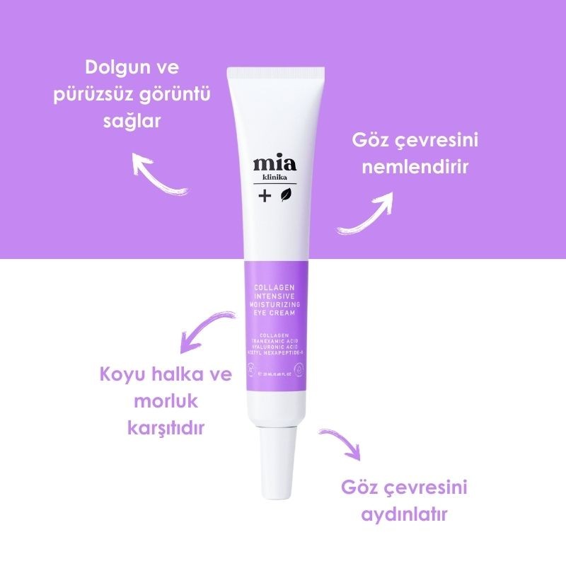 Mia Klinika Anti-Dark Spot, Wrinkle and Bruise Eye Contour Care Cream Containing Collagen and Peptide