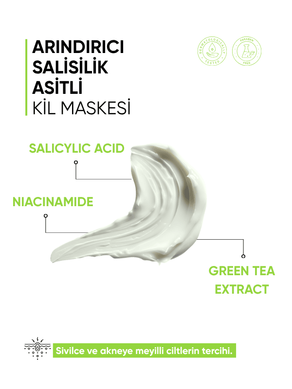  Arındırıcı Salisilik Asitli Kil Maskesi