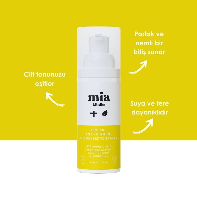 Mia Klinika 50 SPF+ Anti-Wrinkle and Anti-Blemish Anti-Pigment Facial Sunscreen