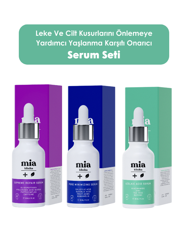 Gözenek Kızarıklık Siyah Nokta Gidermeye Yardımcı Yaşlanma Karşıtı Onarıcı Serum Seti