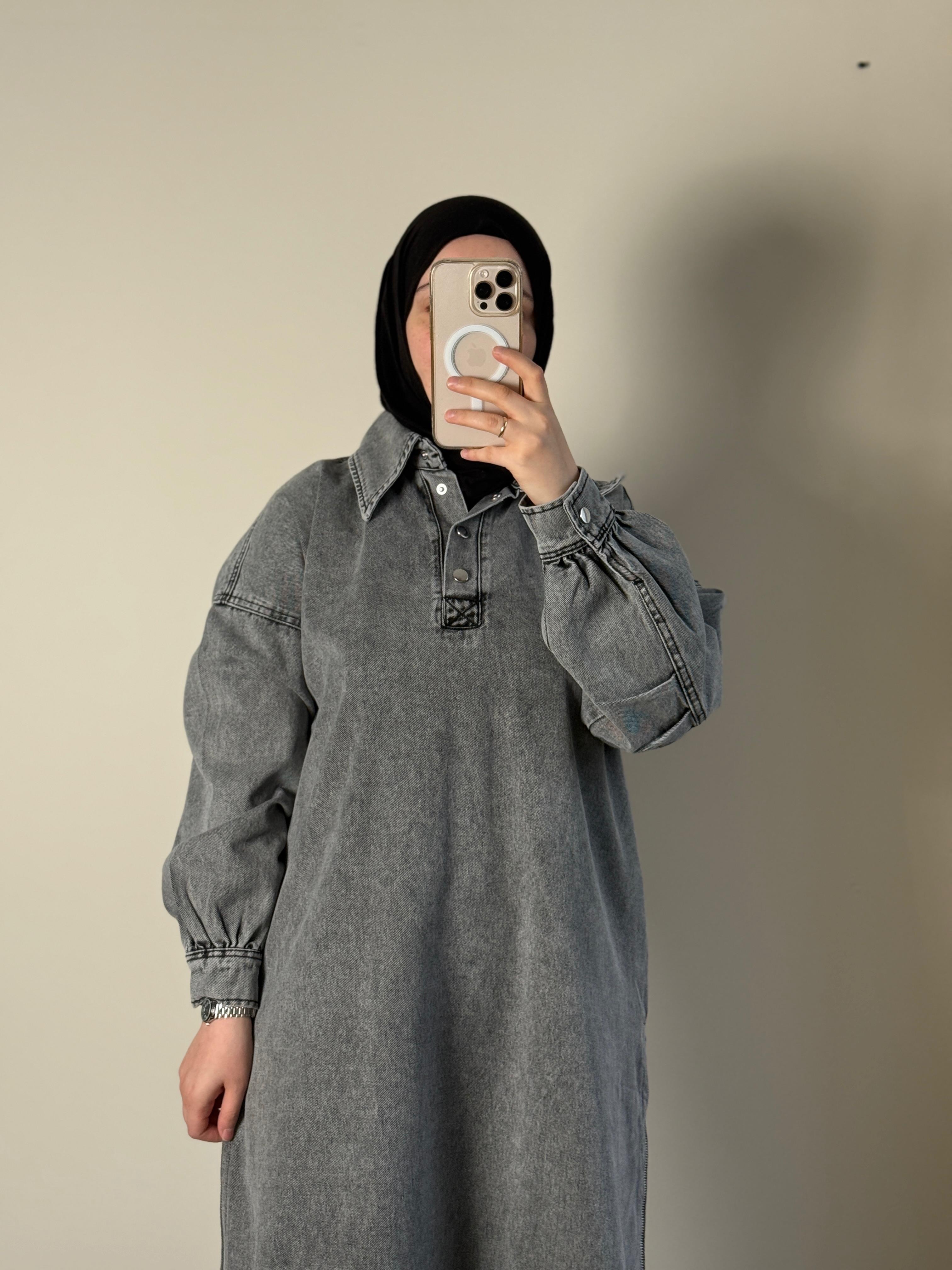Meva Denim Elbise