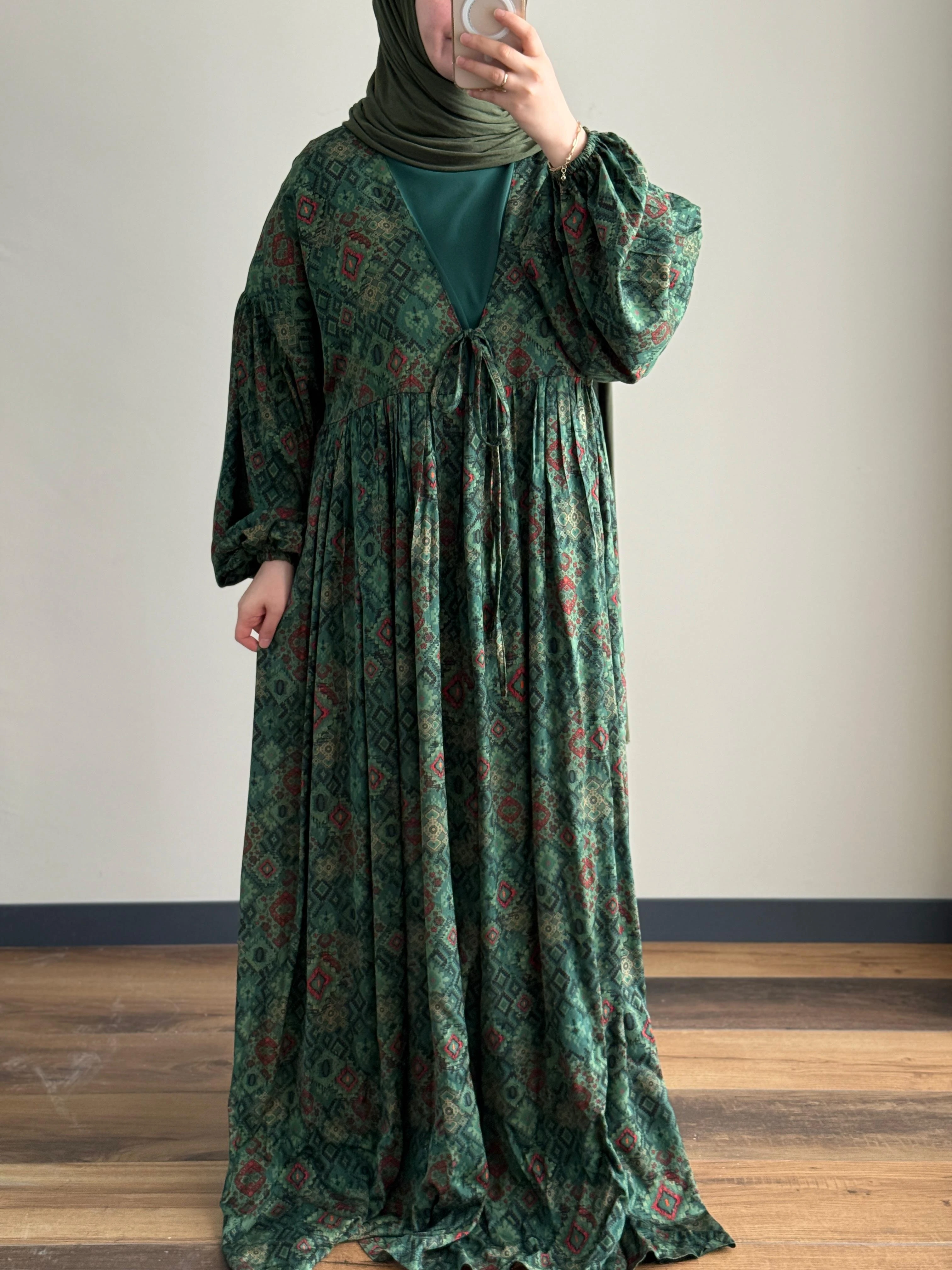 Suzak Kimono Tensel Elbise 