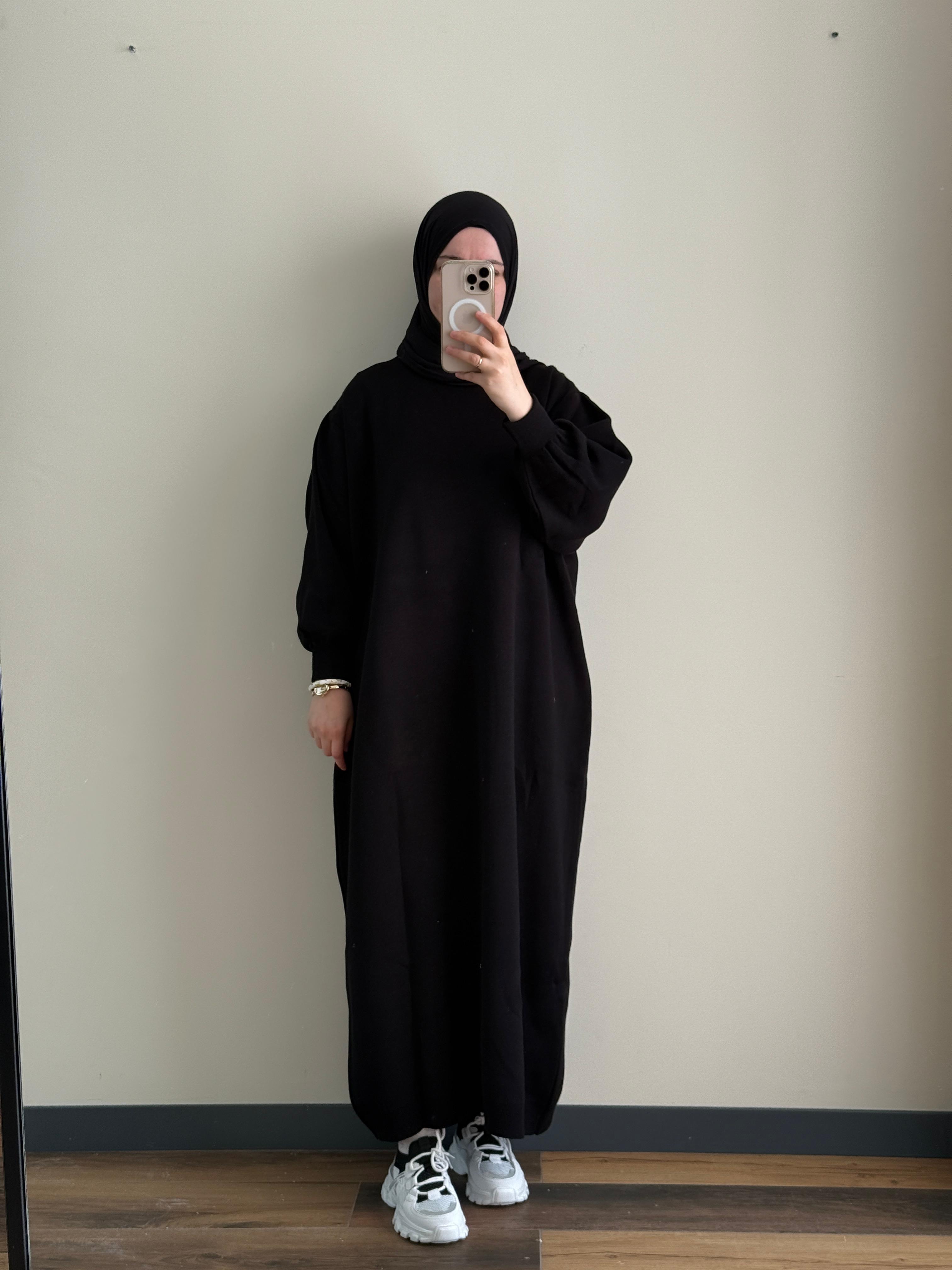 Triko Elbise - Siyah
