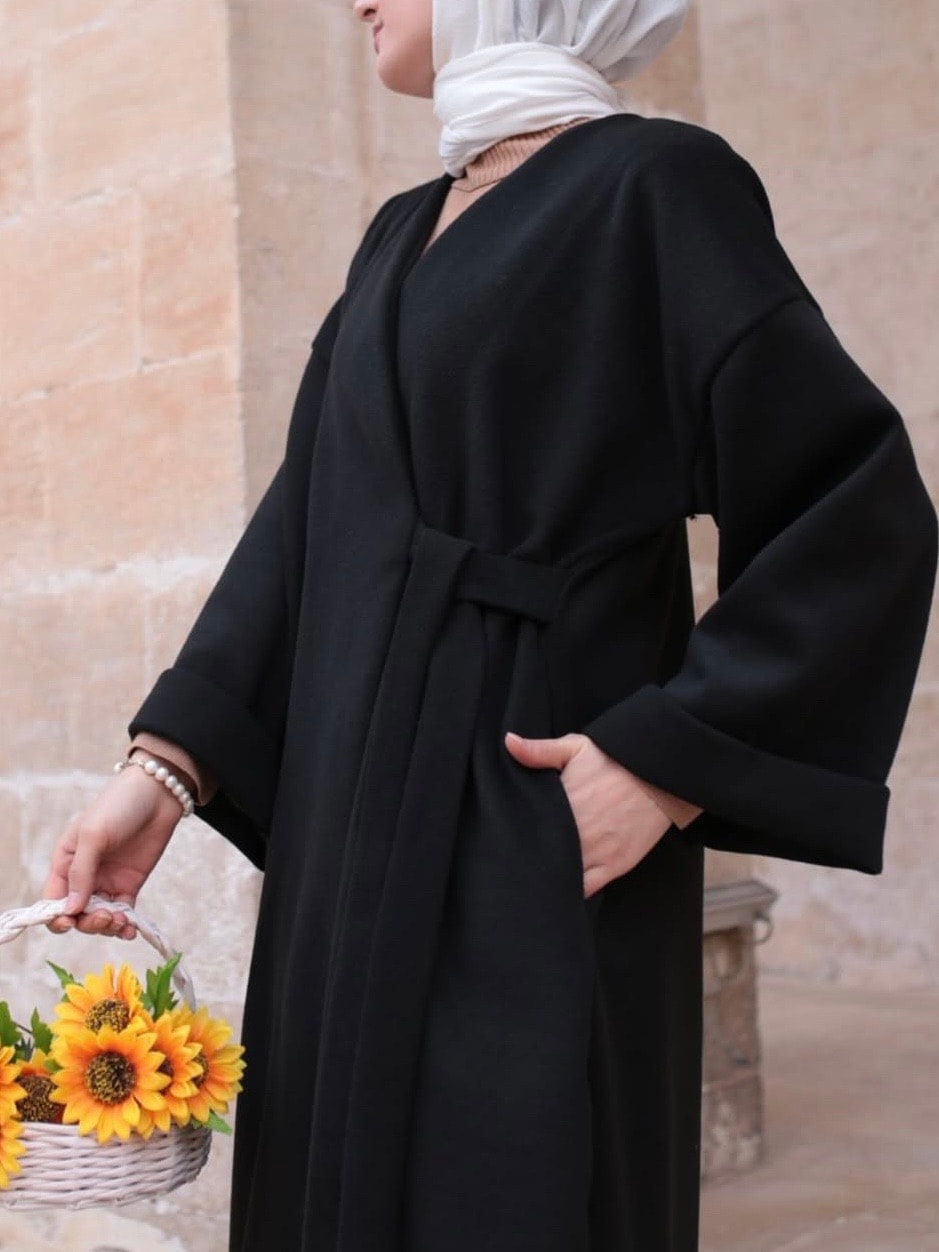 Bağlamalı Kaşe Kaban 