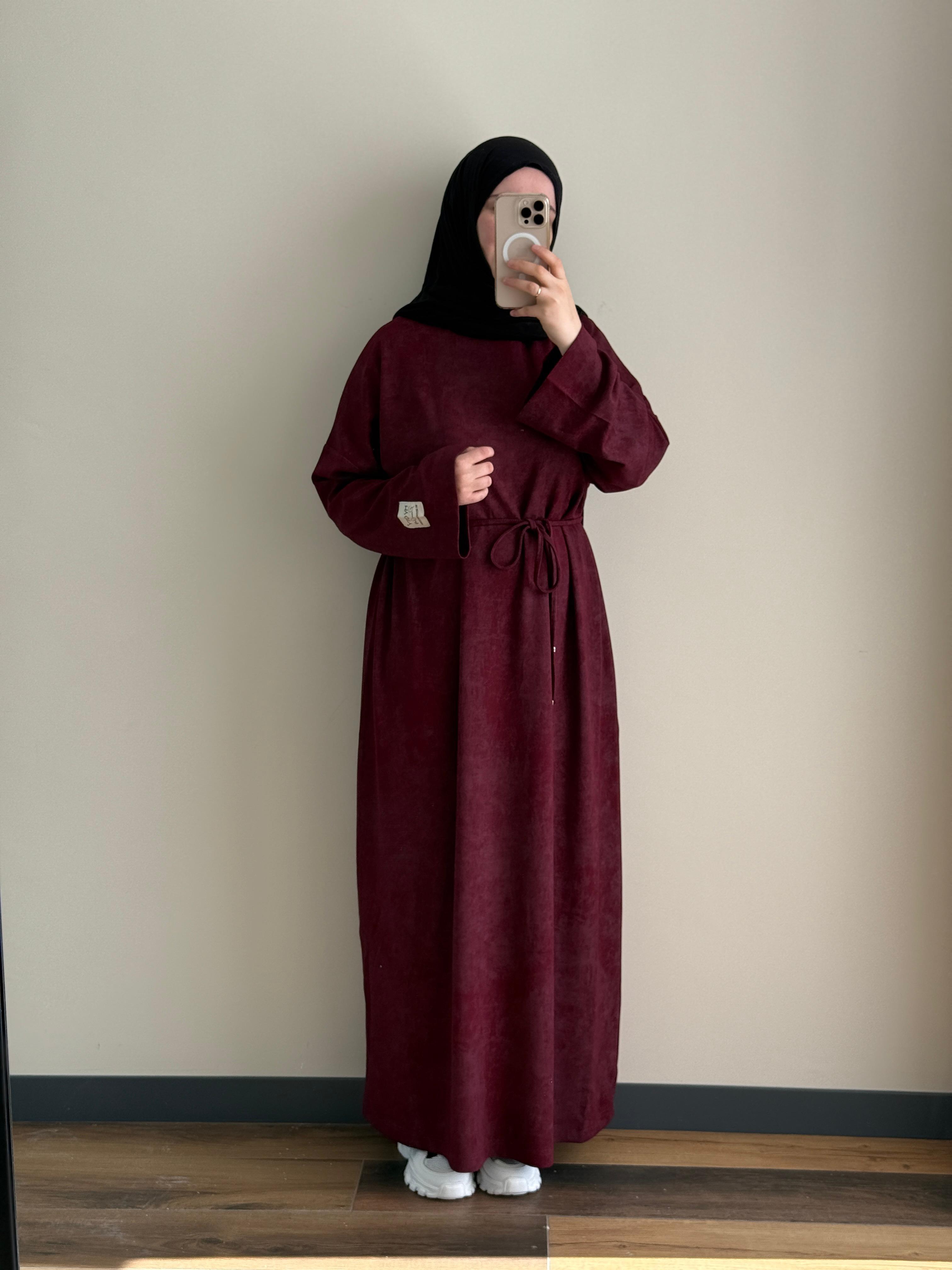 Suica Basic Elbise - Bordo
