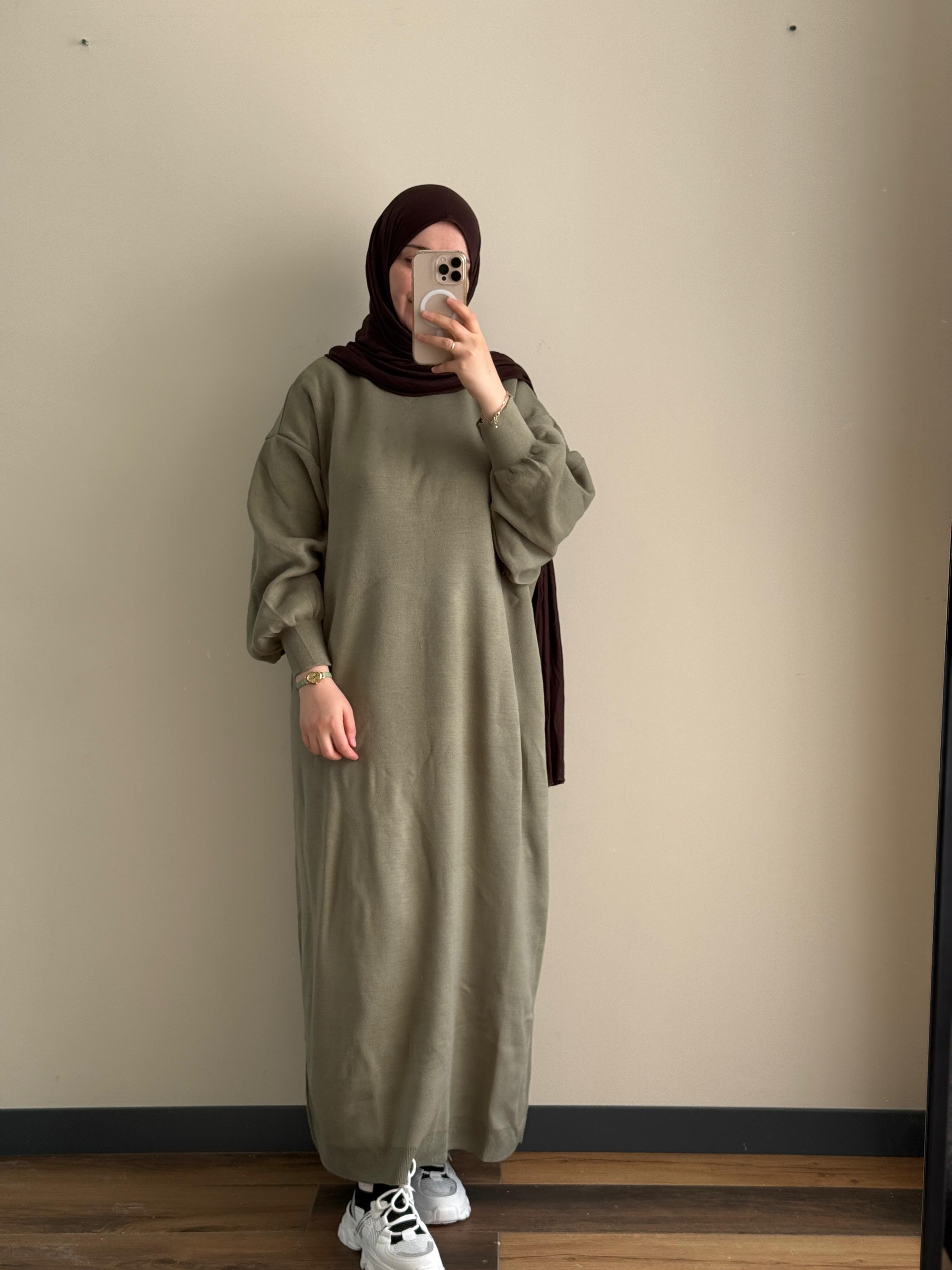 Triko Elbise - Çağla