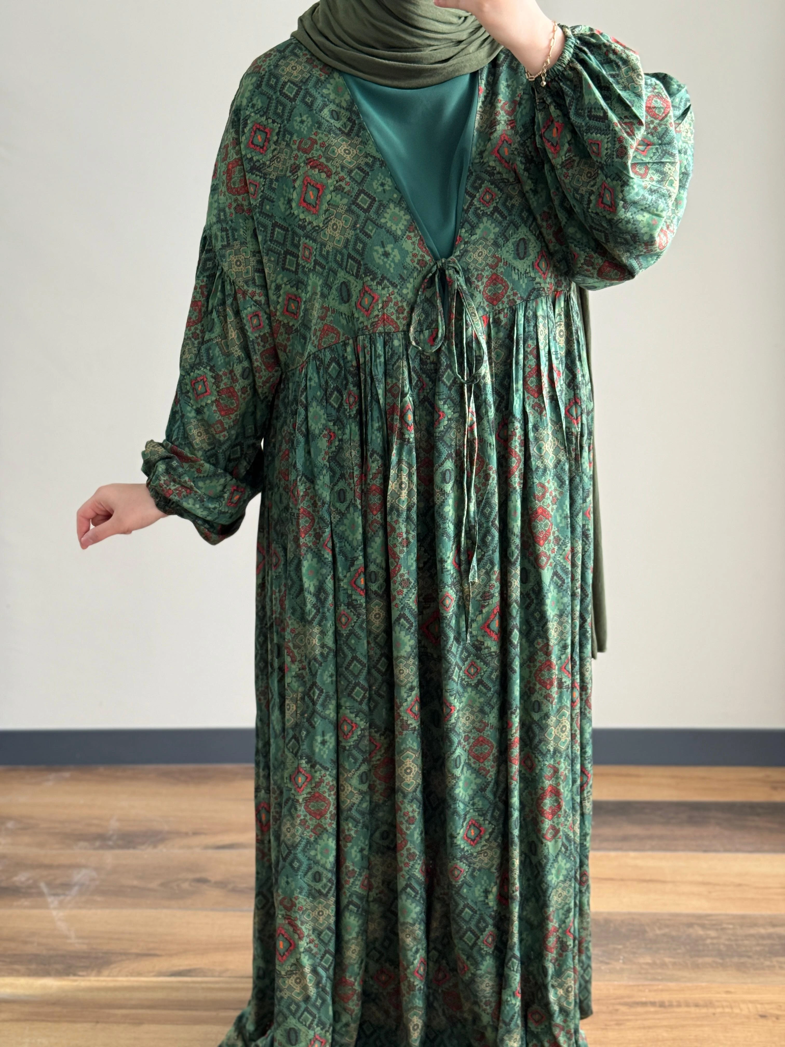 Suzak Kimono Tensel Elbise 