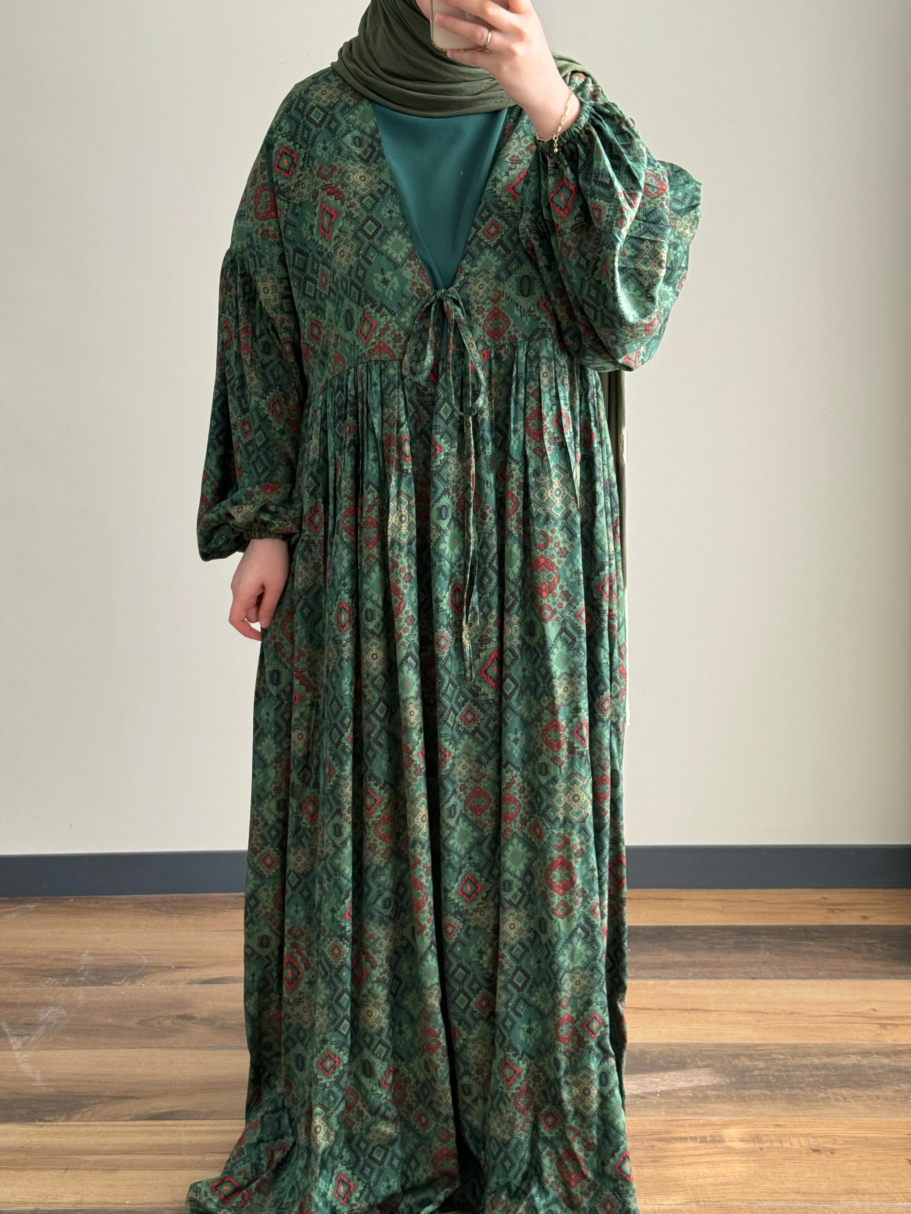 Suzak Kimono Tensel Elbise 