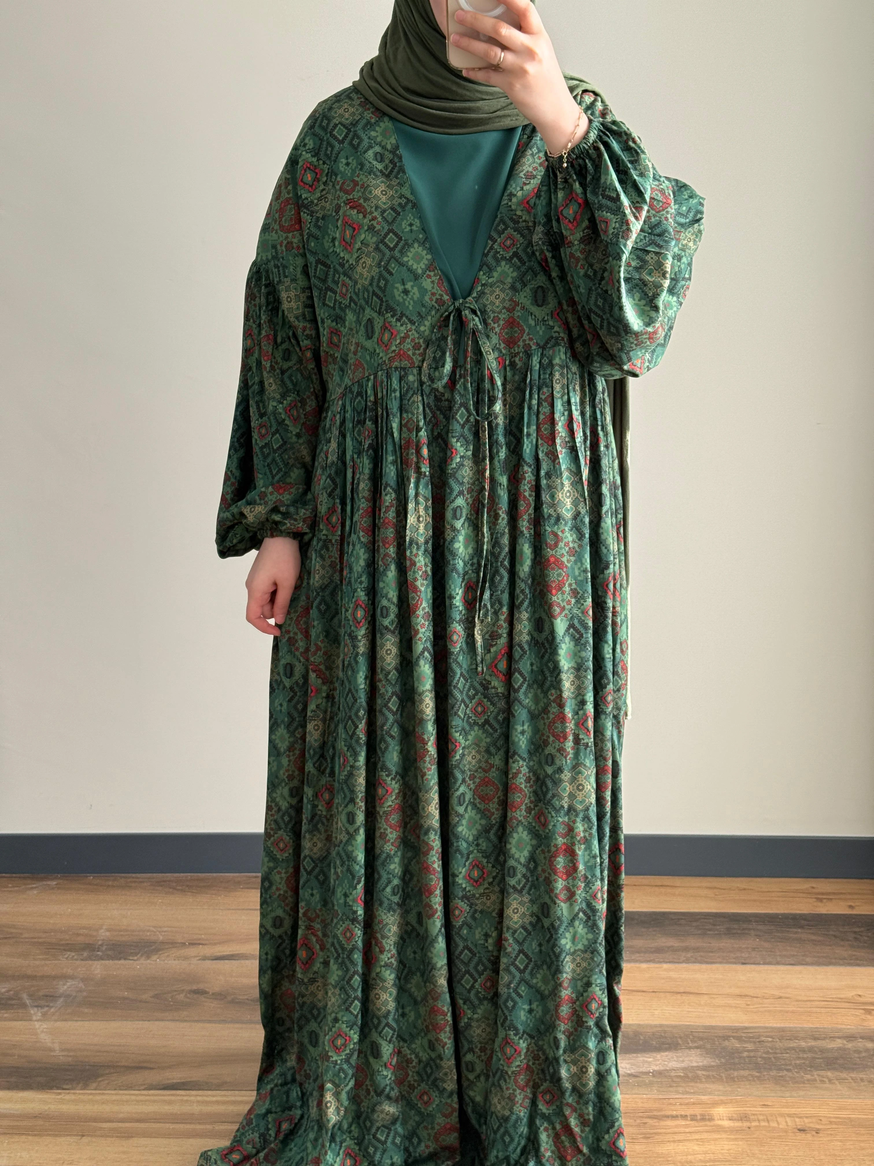 Suzak Kimono Tensel Elbise 